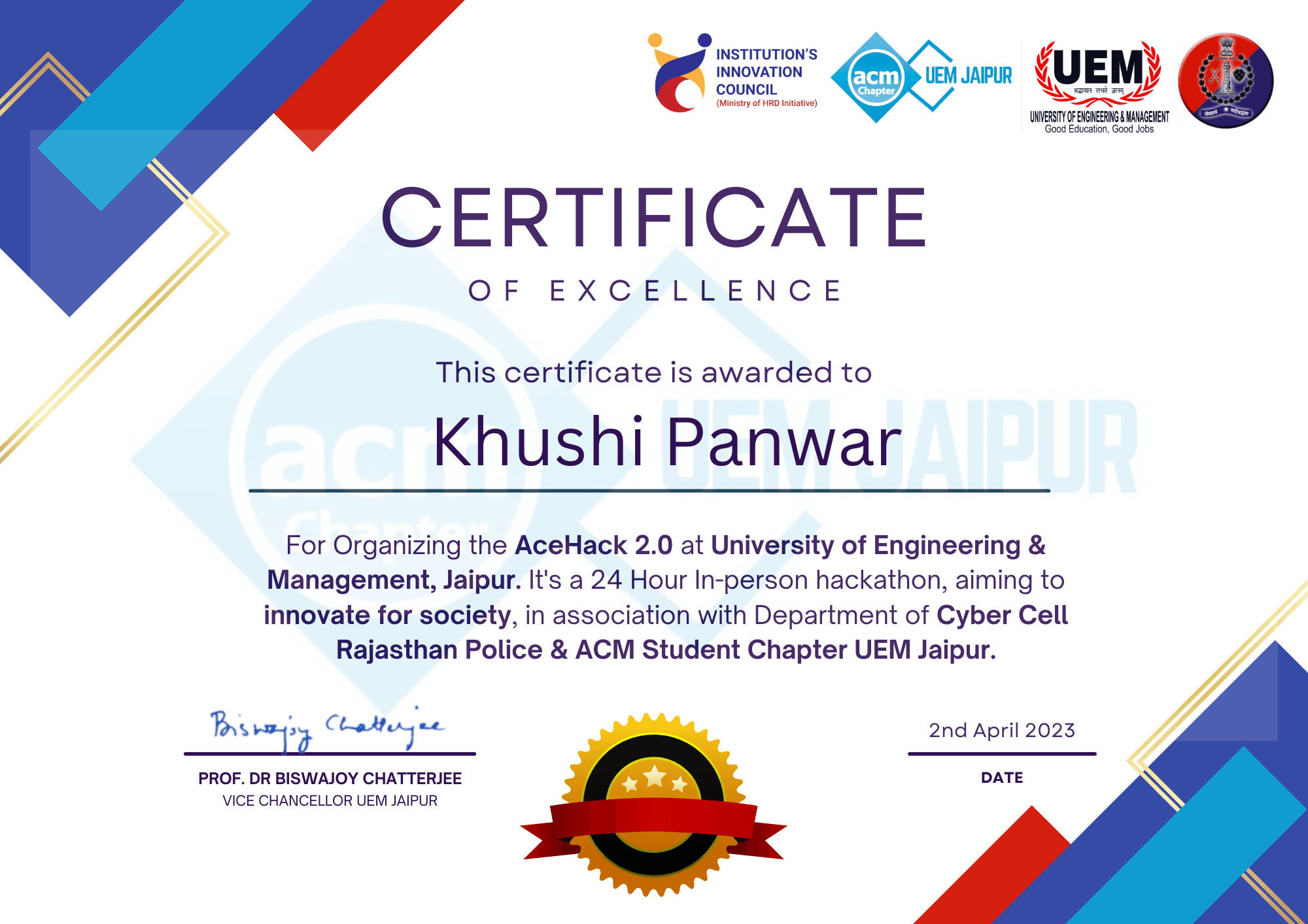 AceHack 2.0 Hackathon Organizer