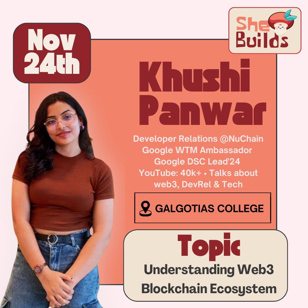 Speaker at SheBuilds -Code and Connect, Noida Edition