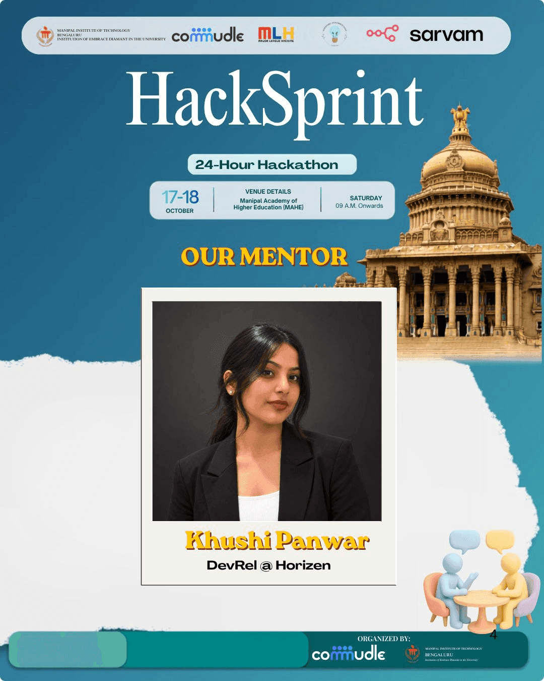 Mentor at HackSprint Hackathon at MIT Bengaluru